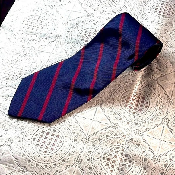 Striped Silk Repp Narrow Tie Polo Ralph Lauren - Picture 4 of 12
